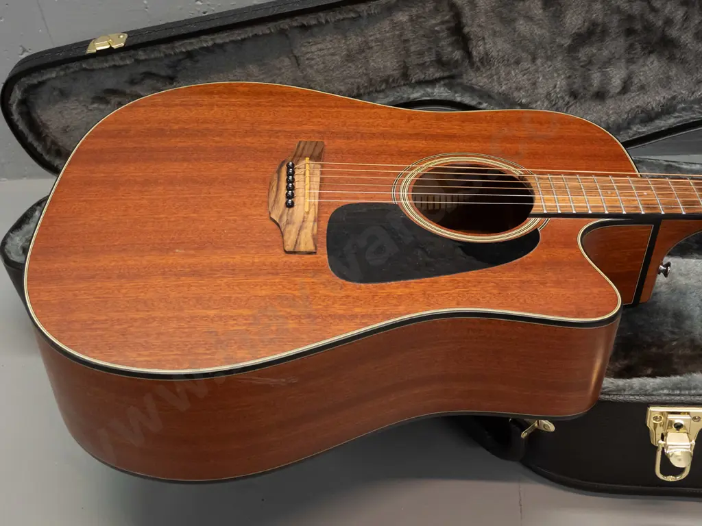 Takamine dreadnought acoustic guitar model GDE11MCE-NS in Ashton hard case. Minor usage wear and scratches, minor areas Image 1++