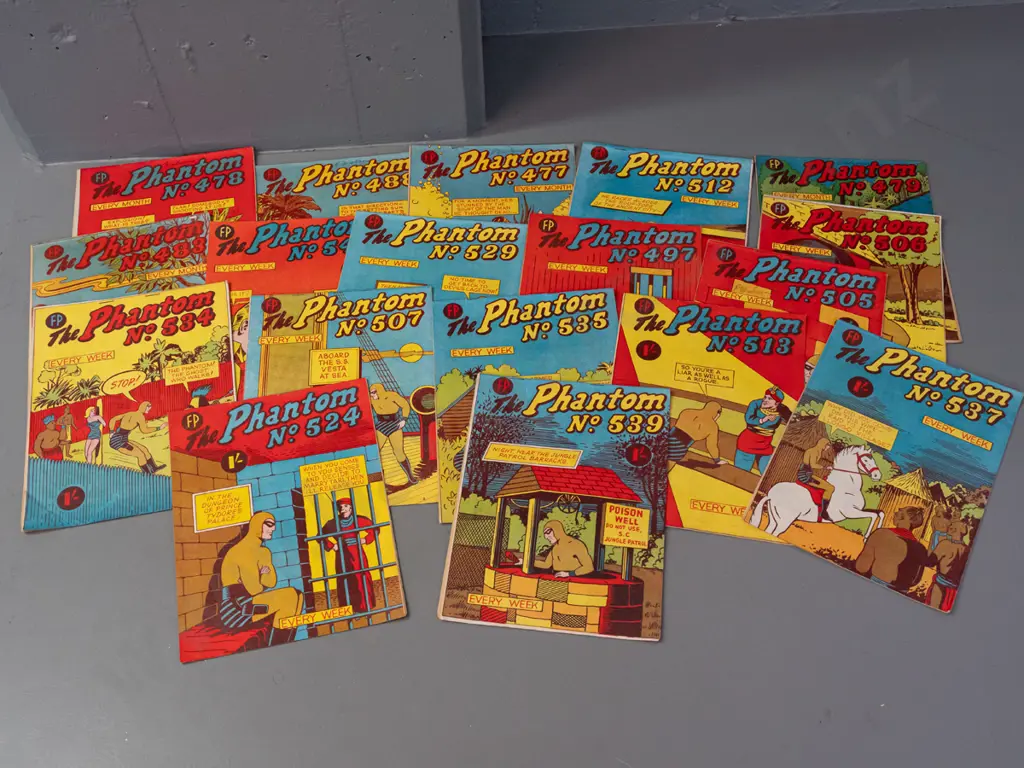 18 assorted Phantom comic books, printed by Feature Publications, Wellington - minor age wear and discolouration, some Image 1++