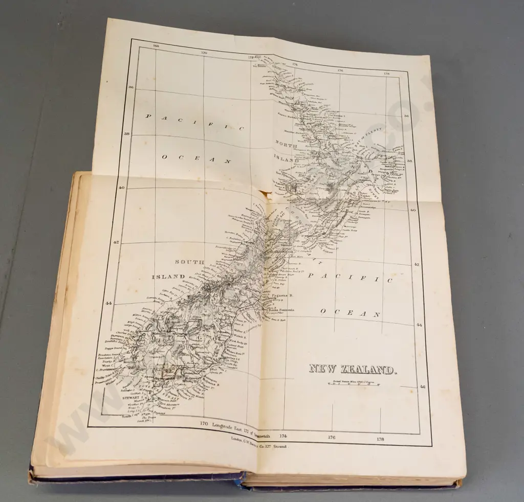 antique book: Forty Years in New Zealand by the Rev. James Buller, pub 1878 - age wear and foxing Image 1++