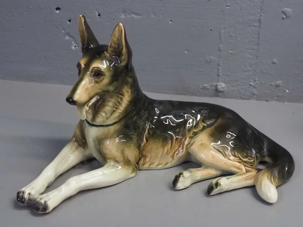 Alsatian dog figure - marked Made in West Germany H-175 L-300 Image 1++