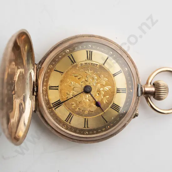 Baume Swiss 1910 pocket watch (9K case, approx 10gm)