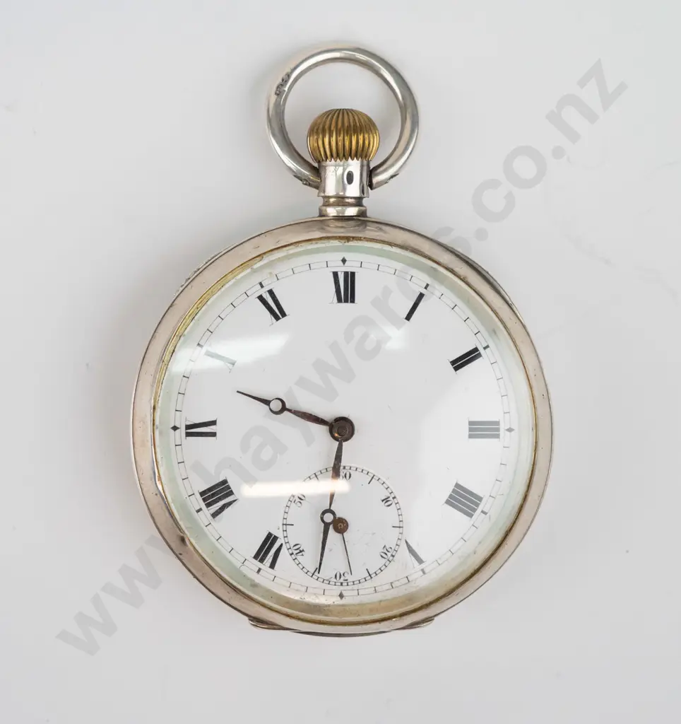 silver pocket watch stamped Omega  925 Image 1++