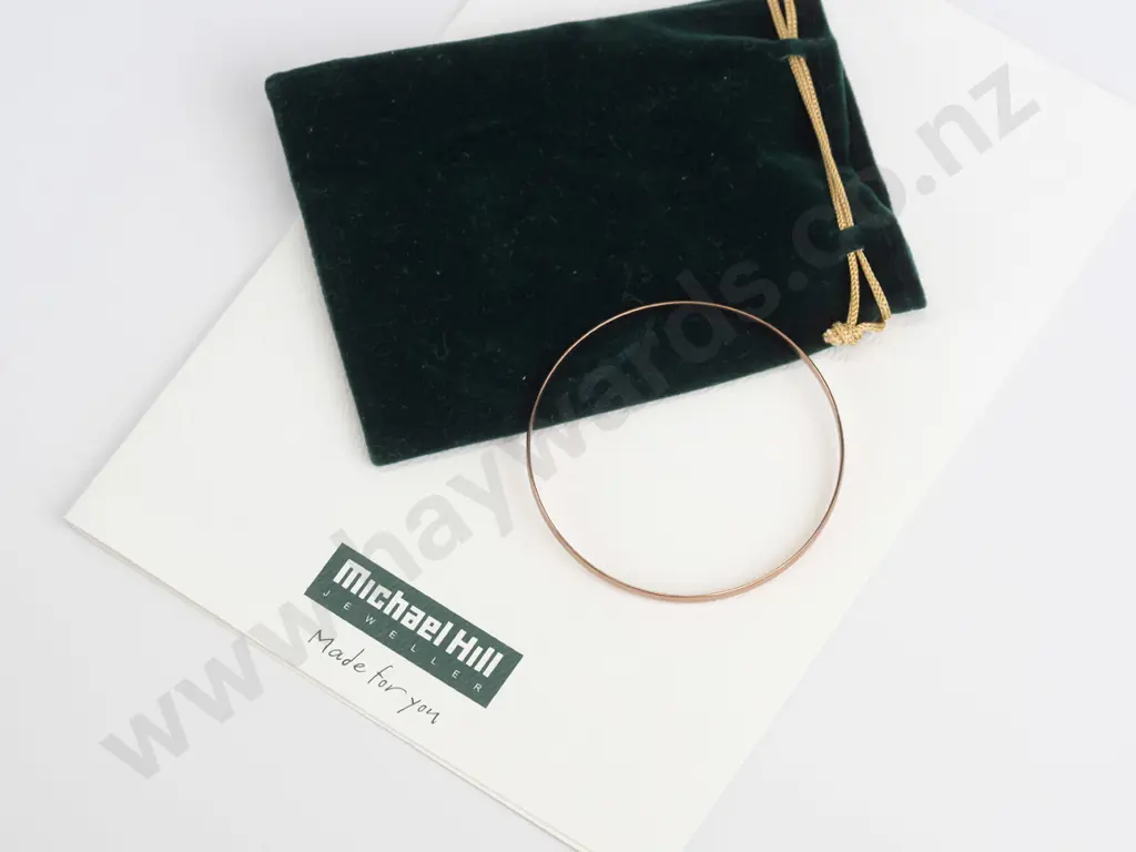 9ct rose gold bangle 7.9gms Image 1++