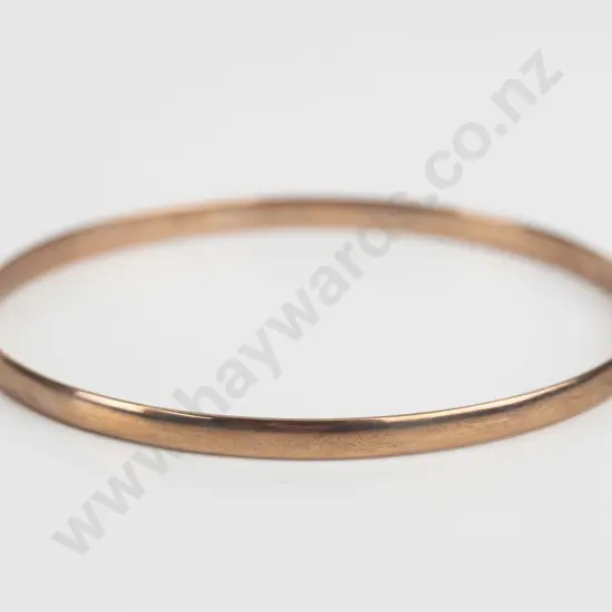 9ct rose gold bangle 7.9gms