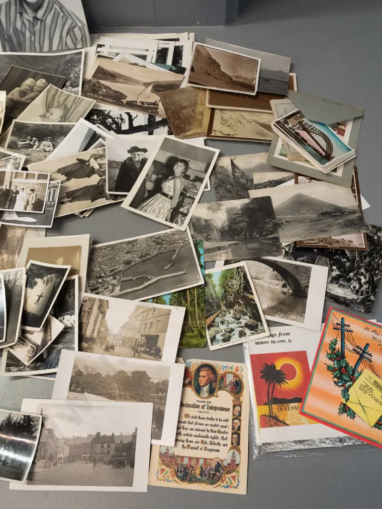 large collection of vintage photographs, family portraits, travel & wedding, scenic landscapes etc - including postcards Image 1++