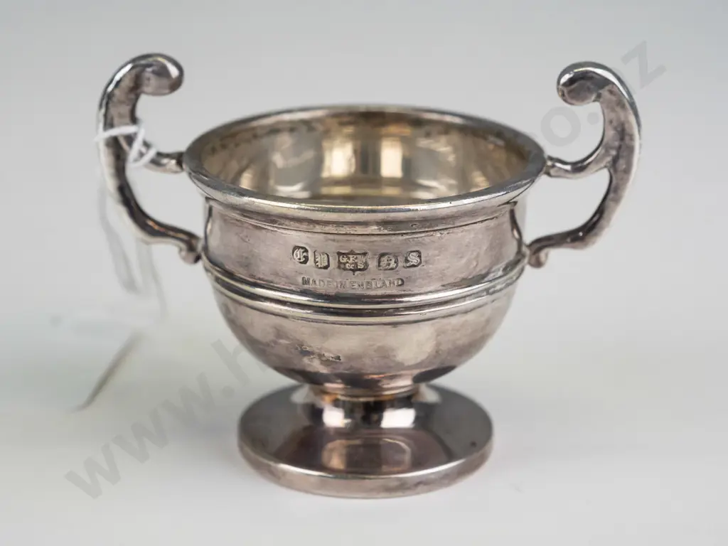 small double handled silver cup EHM Image 1++