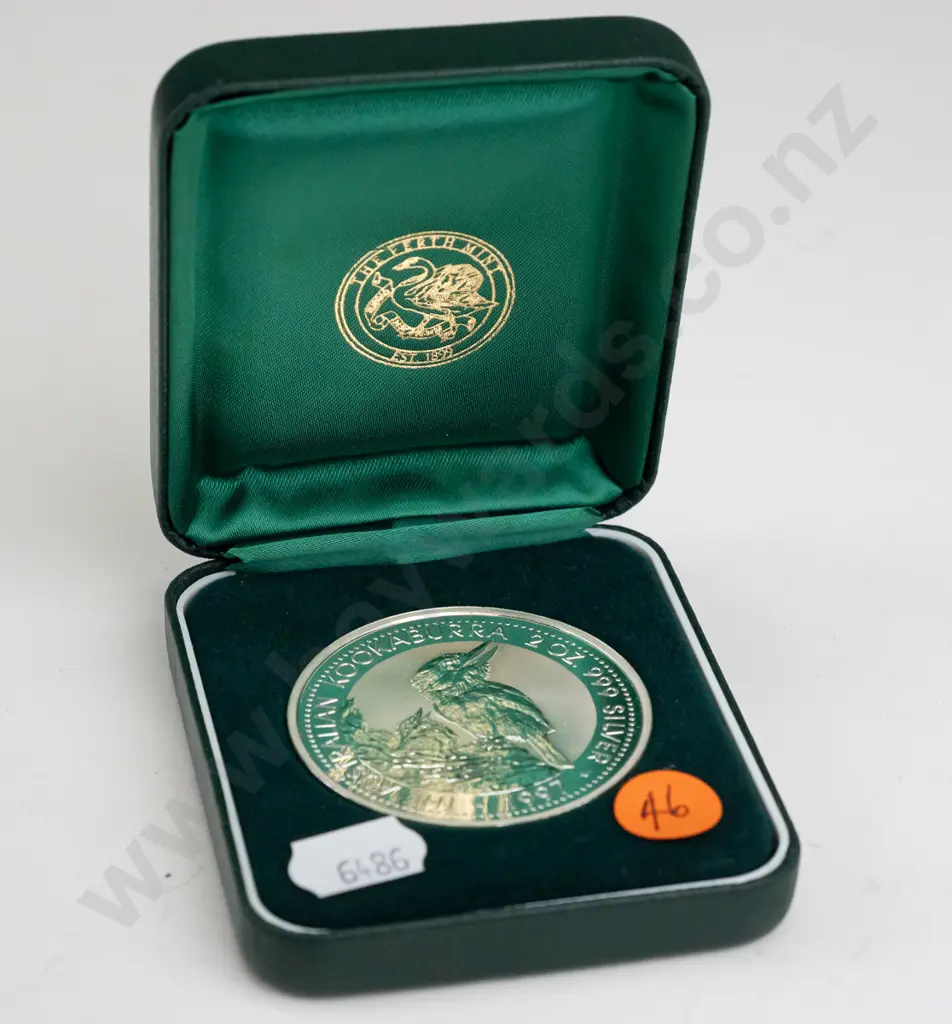 1997 Kookaburra 2oz  9.99 silver proof cased coin Image 1++