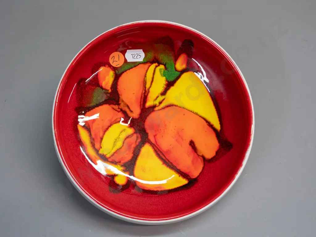 retro Poole pottery "Delphis" bowl H-60 D-170 - see photo for marks on base Image 1++