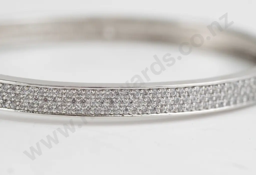 silver cz bangle 18gm Image 1++