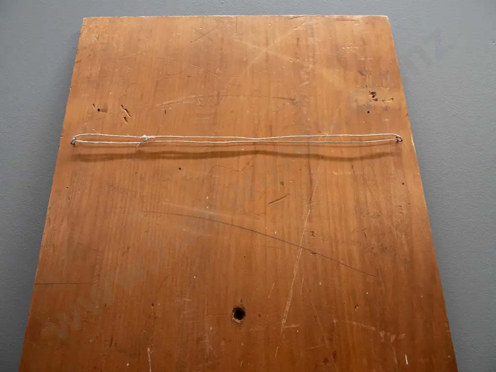 carved kauri panel - information pencilled on back - by Australian carver Ellen Nora Payne. Some scratches and age wear Image 1++