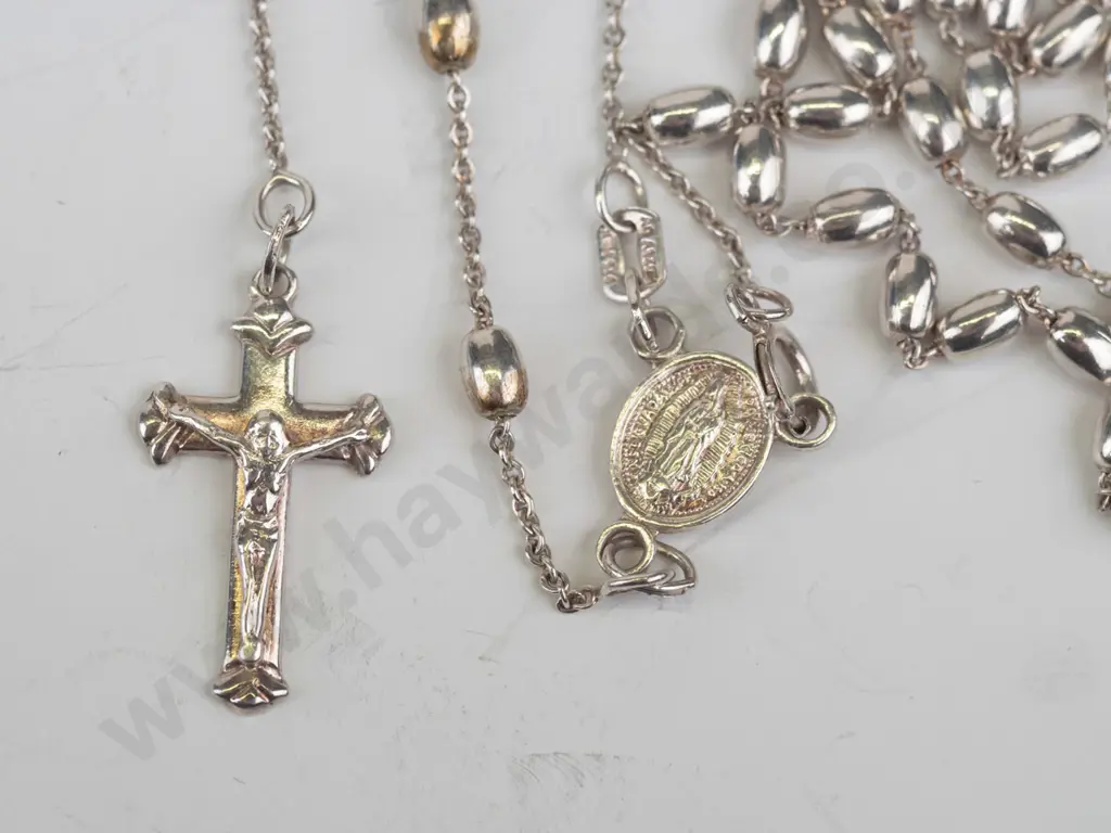 silver rosary beads Image 1++