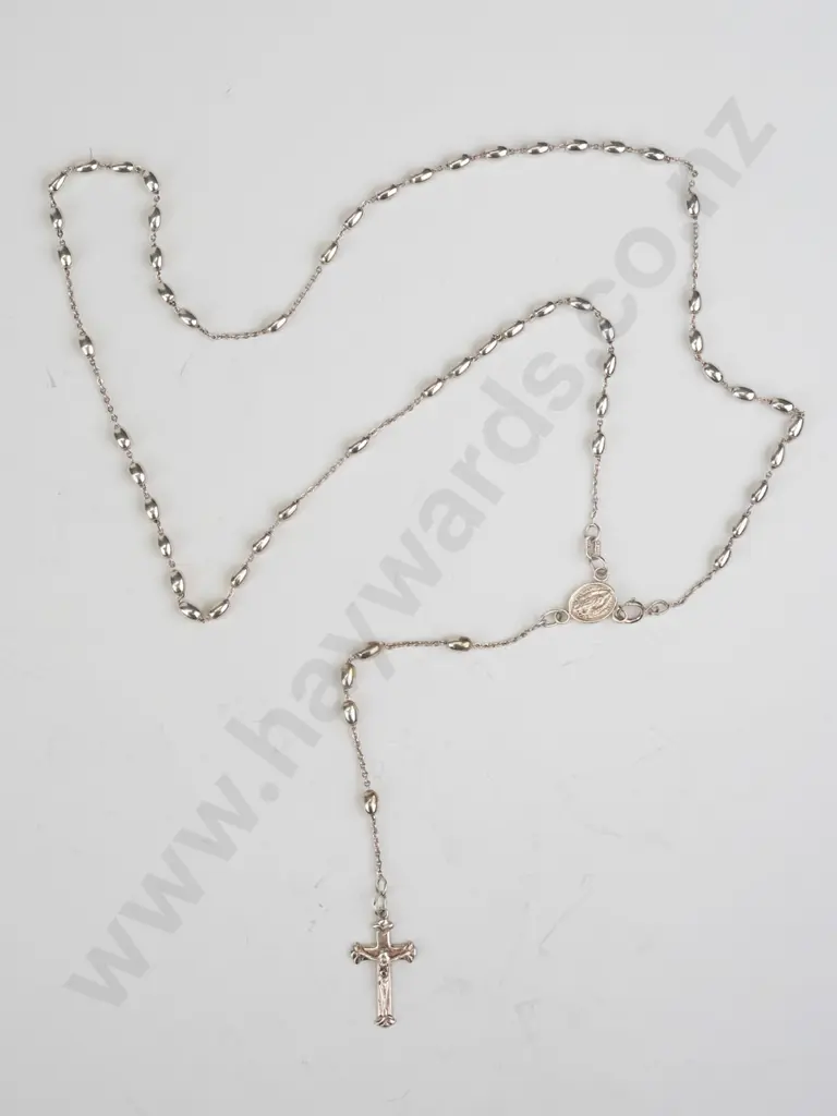 silver rosary beads Image 1++