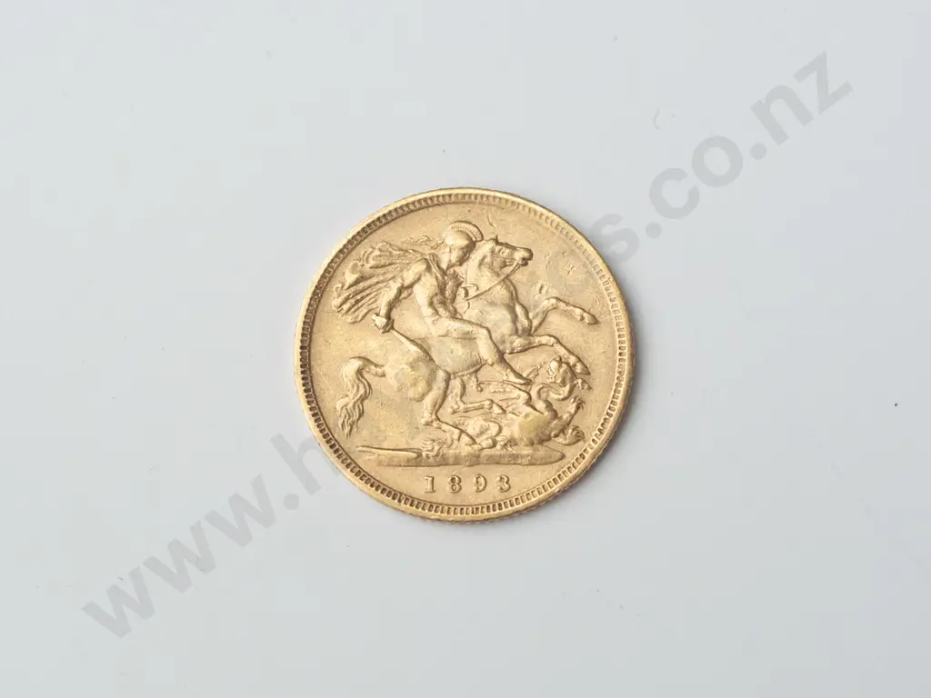 1893 half soverign 3.99gm Image 1++