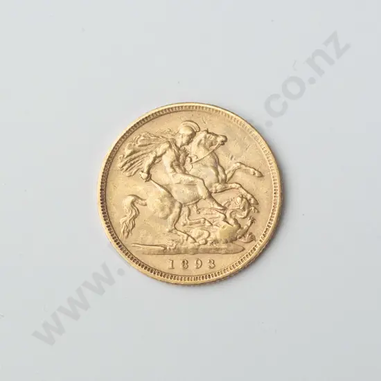 1893 half soverign 3.99gm