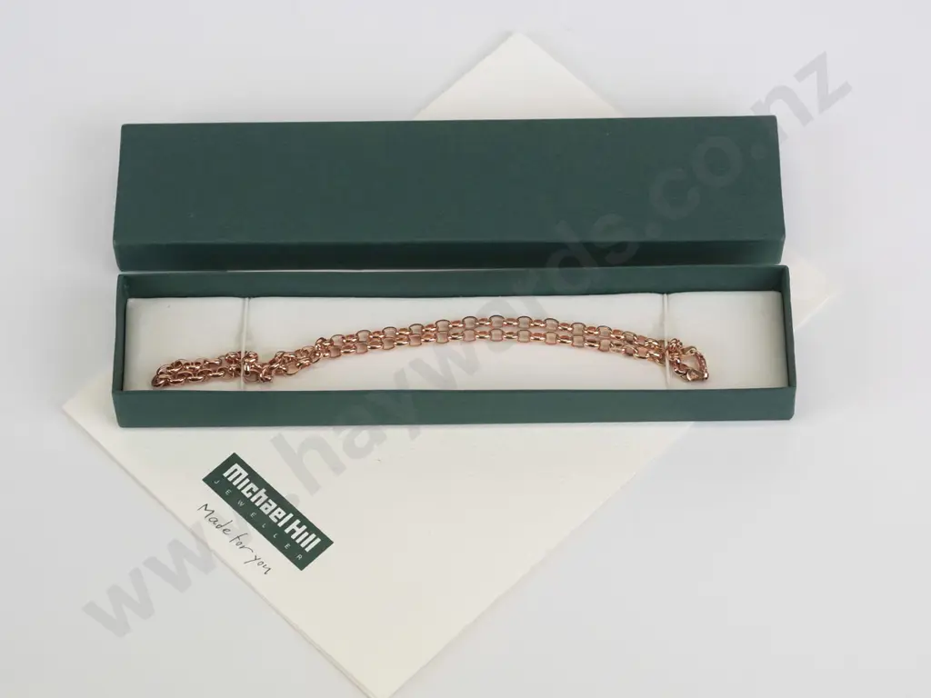 9ct rose gold blelcher chain 15.8gms - 45cms Image 1++