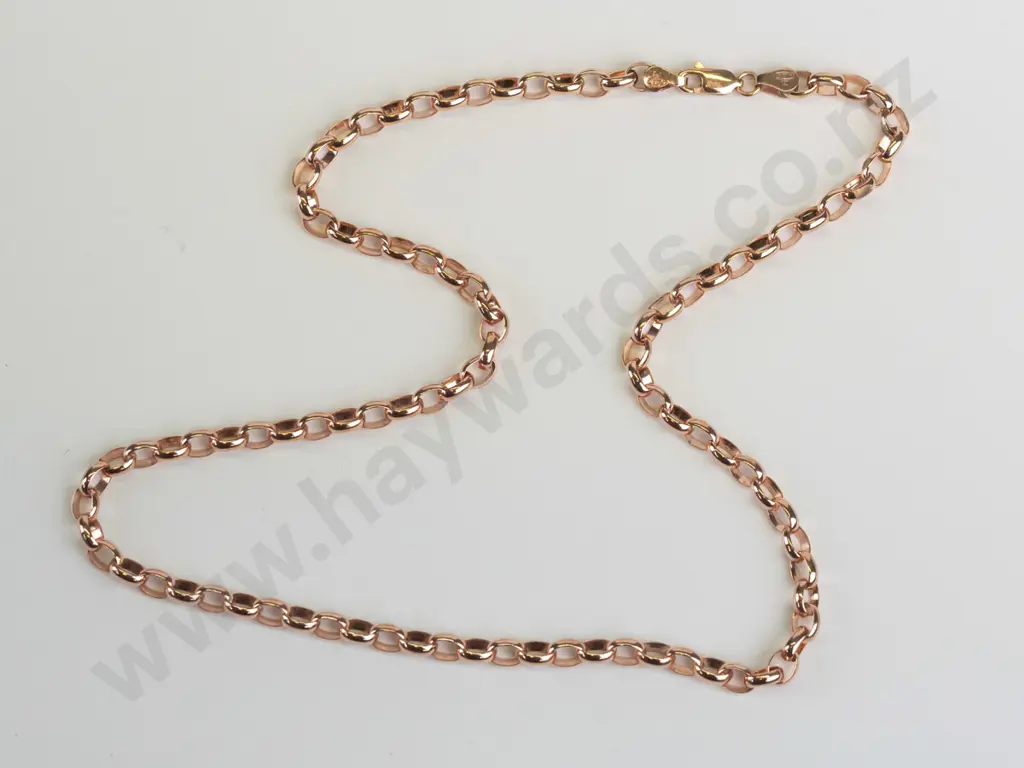 9ct rose gold blelcher chain 15.8gms - 45cms Image 1++