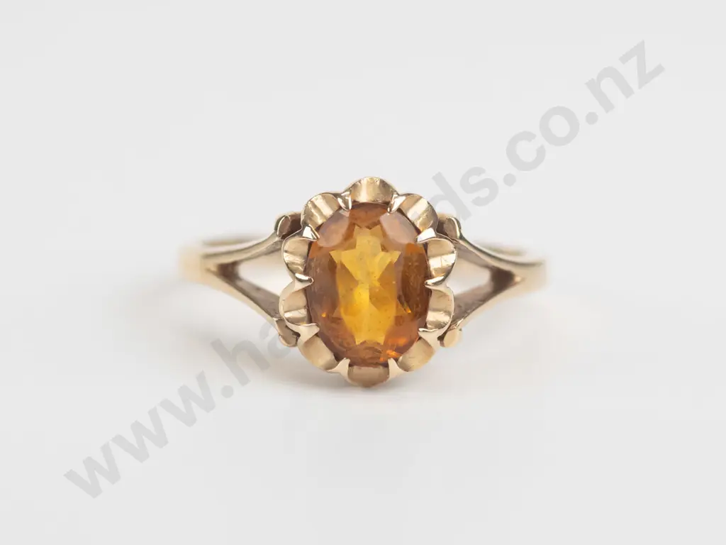 9ct citrine ring 2.7gms size N Image 1++