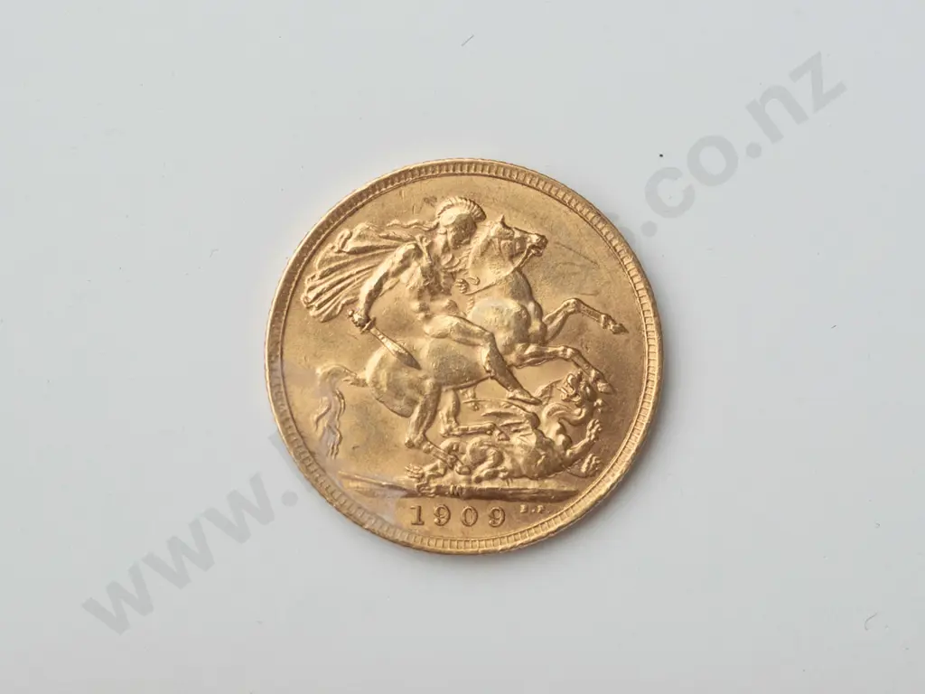1909 sovereign 7.99gm Image 1++