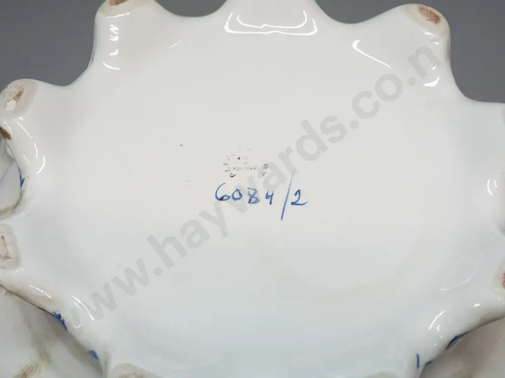 Victorian style footed jardiniere with applied handles, unknown mark on base H-220 W-280 Image 1++