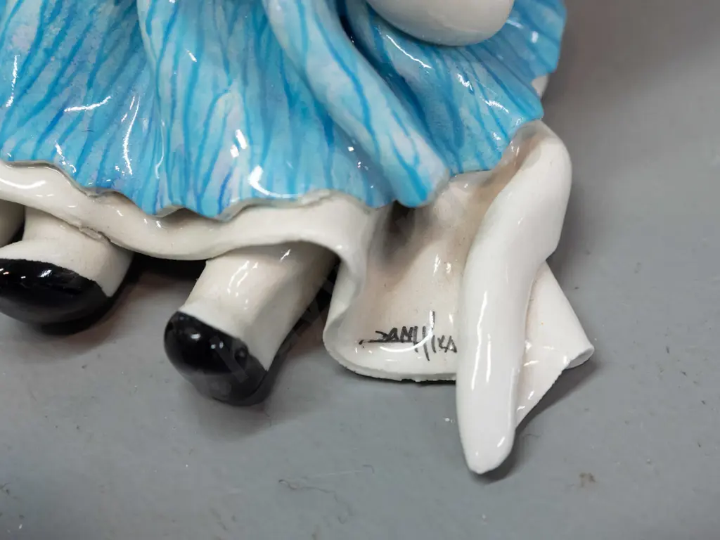 5 Italian "Zampiva" hand painted porcelain doll figurines with fine extruded hair - with 2001-2002 catalog booklet Image 1++