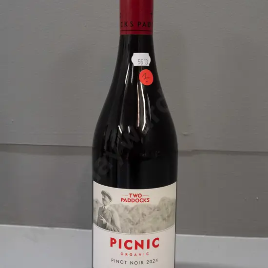 bottle of Two Paddocks 2024 Central Otago "Picnic" organic Pinot Noir 750ml