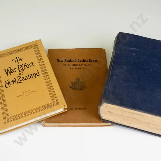 3x New Zealand books - The War Effort of New Zealand, New Zealand Cyclist Corps, The Otago regiment 1914-1918