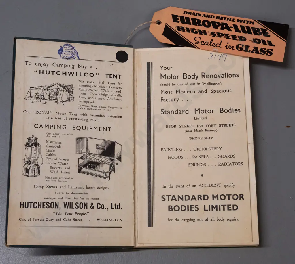 New Zealand Automobile Association Wellington guide book 7th Edition - published 1836 - some wear & discolouration Image 1++