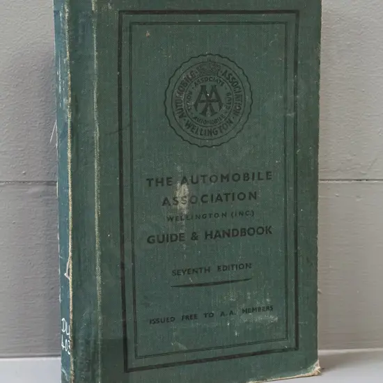 New Zealand Automobile Association Wellington guide book 7th Edition - published 1836 - some wear & discolouration