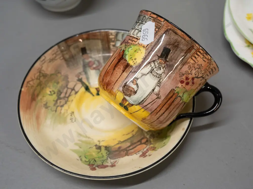 assorted china - Royal Doulton Gaffers cup & saucer, Sir Roger Coverley plate, Royal Albert Primulette trio, Royal Image 1++