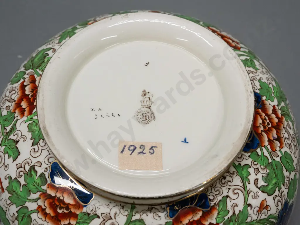Royal Doulton bowl with floral & foliate decoration - 1920s according to sticker H-100 D-230 Image 1++