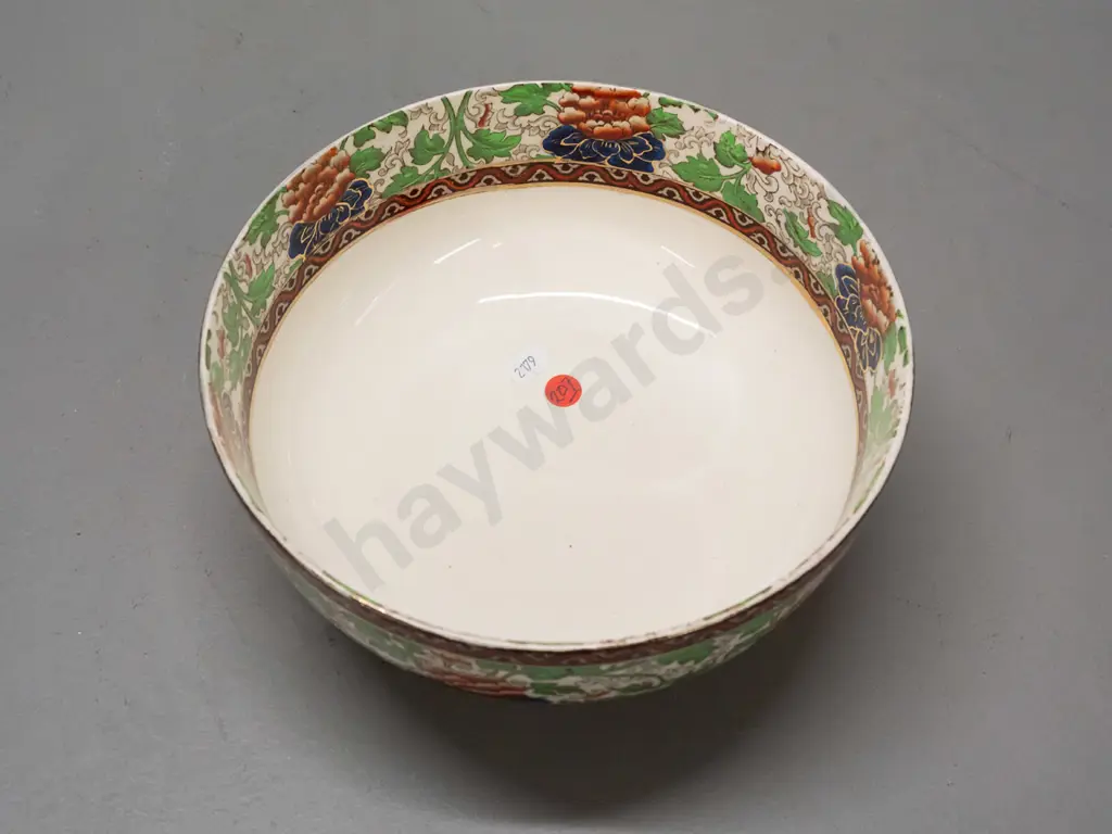 Royal Doulton bowl with floral & foliate decoration - 1920s according to sticker H-100 D-230 Image 1++