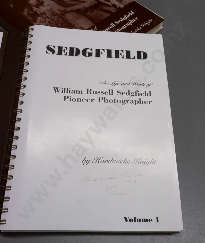 slip-cased 2-volume Hardwicke Knight book set - signed by author - limited edition 55 of 200 - photographs of William Image 1++