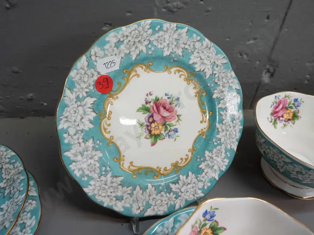 Royal Albert "Enchantment" tea ware - 6 trios & a sugar bowl Image 1++