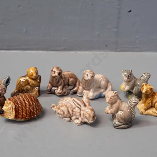 9 Wade whimsies - squirrels, rabbit, hedgehog, etc.