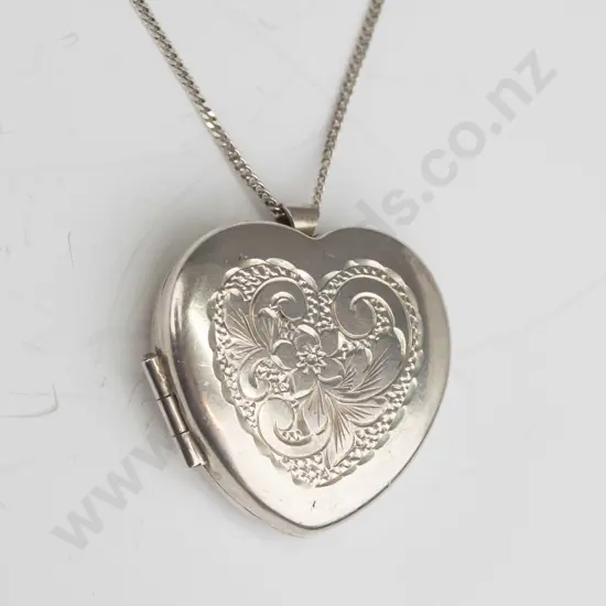silver heart locket all stamped 925