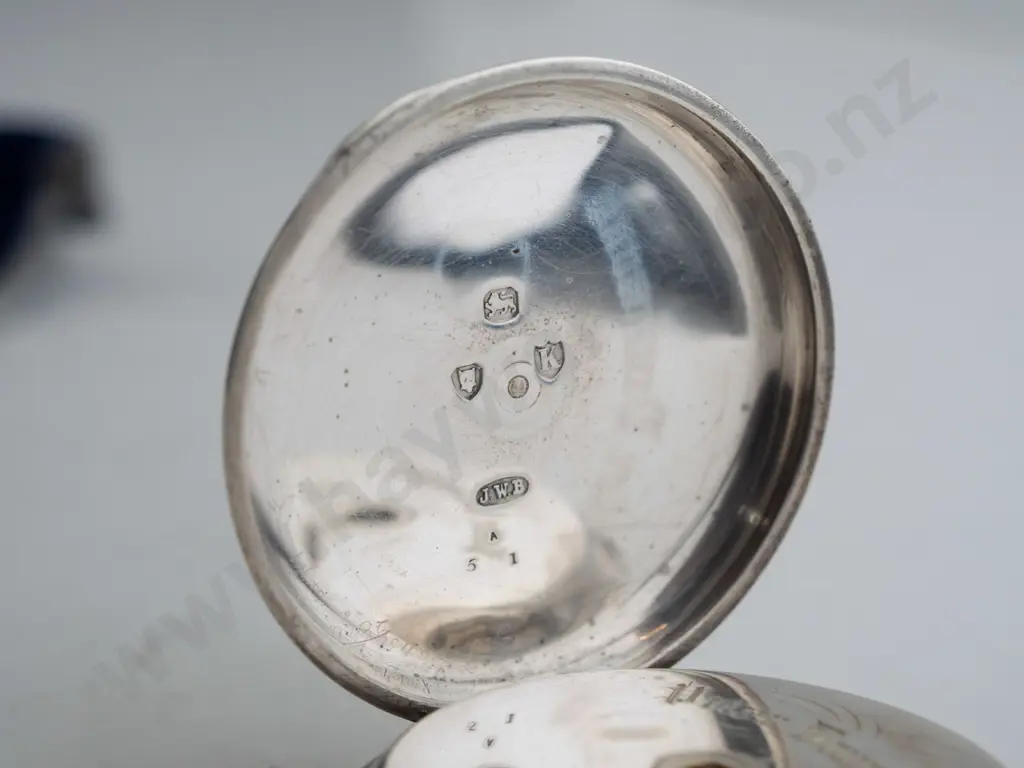 JW Benson London sterling silver cased The Ludgate pocket watch, jewelled lever, by warrant to HM Image 1++