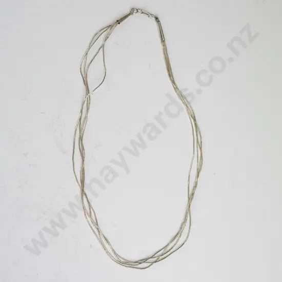 sterling silver 3 strand necklace