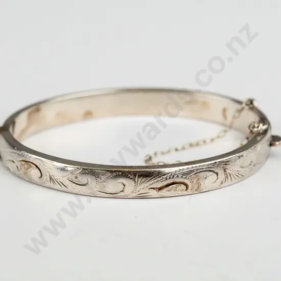 babys silver bangle stamped silver