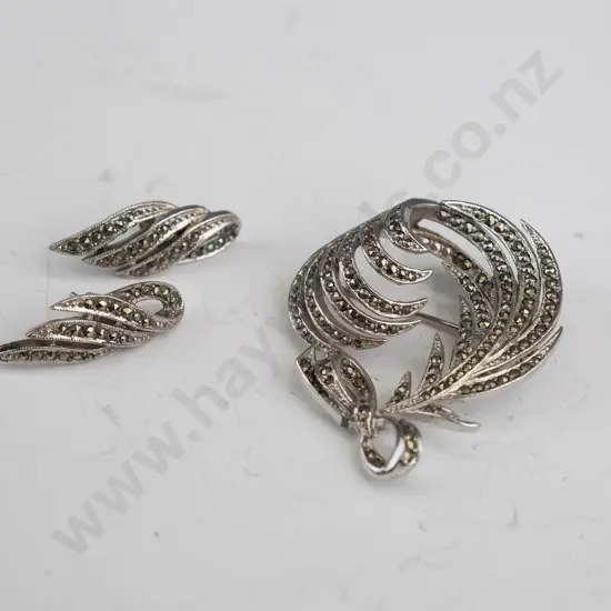 costume brooch & earrings