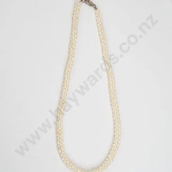 multi rope twisted freshwater pearl necklace
