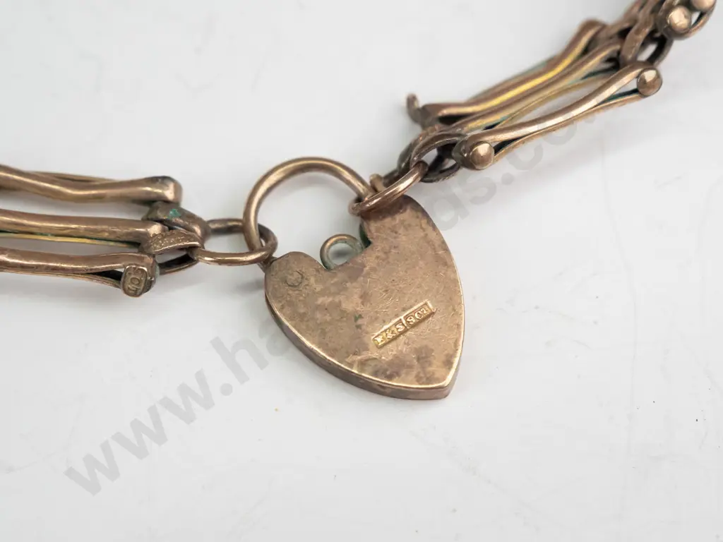 gate style bracelet stamped 9ct 13.8gm Image 1++