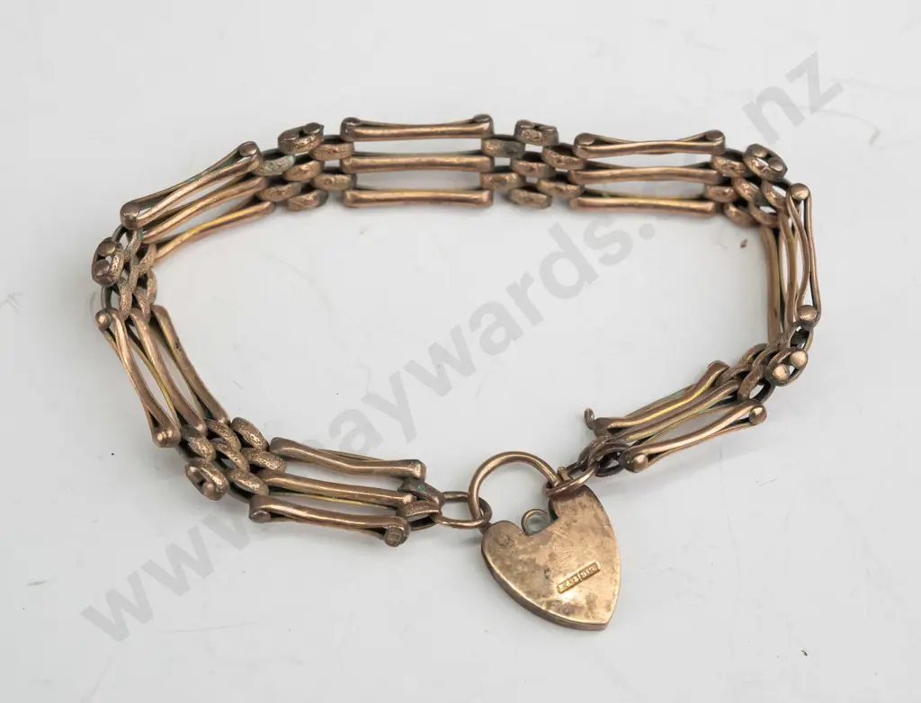 gate style bracelet stamped 9ct 13.8gm Image 1++