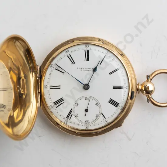 Rotheram London pocket watch, jewelled lever (18ct case approx 35gm)