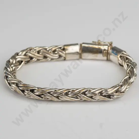 silver bangle stamped 925  - 75g