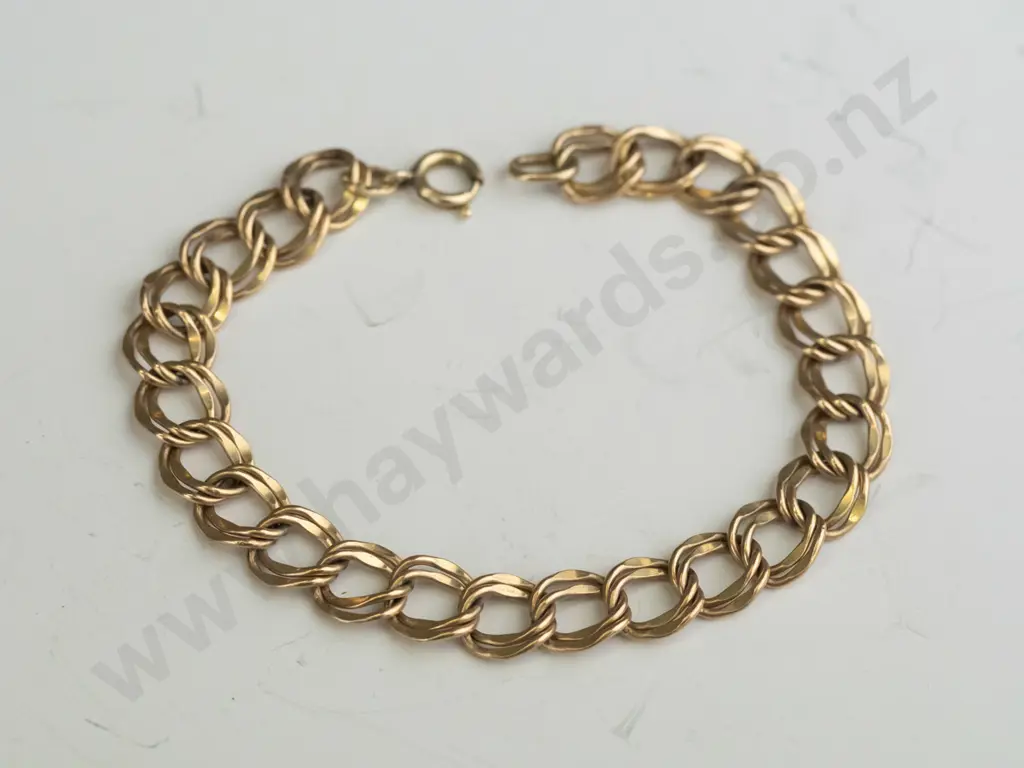 gold link bracelet stamped  1/20 12kt 7.95gm Image 1++