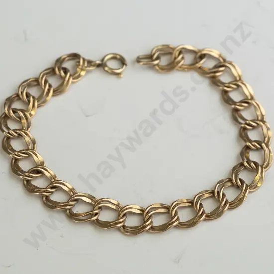 gold link bracelet stamped  1/20 12kt 7.95gm