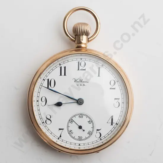 Waltham USA pocket watch (9ct case, approx 27gm)