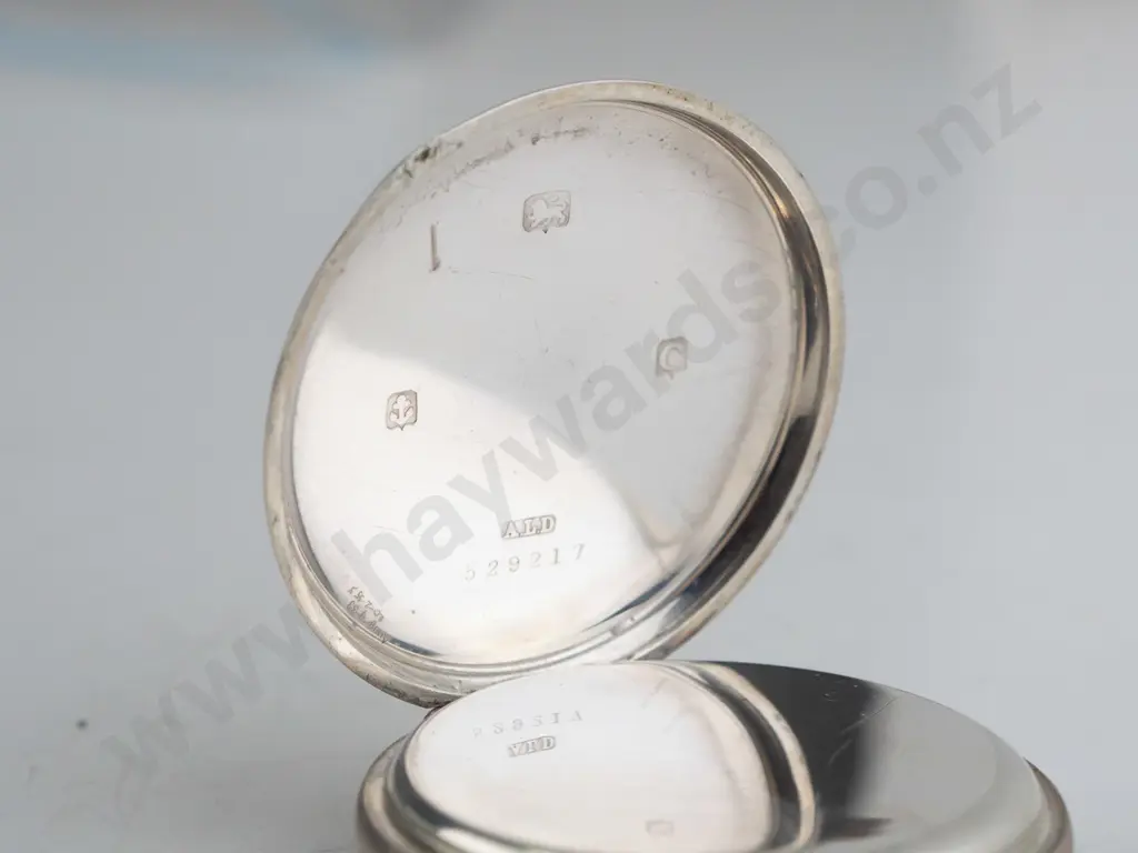 Rolex H/M Birmingham 1927 sterling silver pocket watch (Case No. 529217) Image 1++