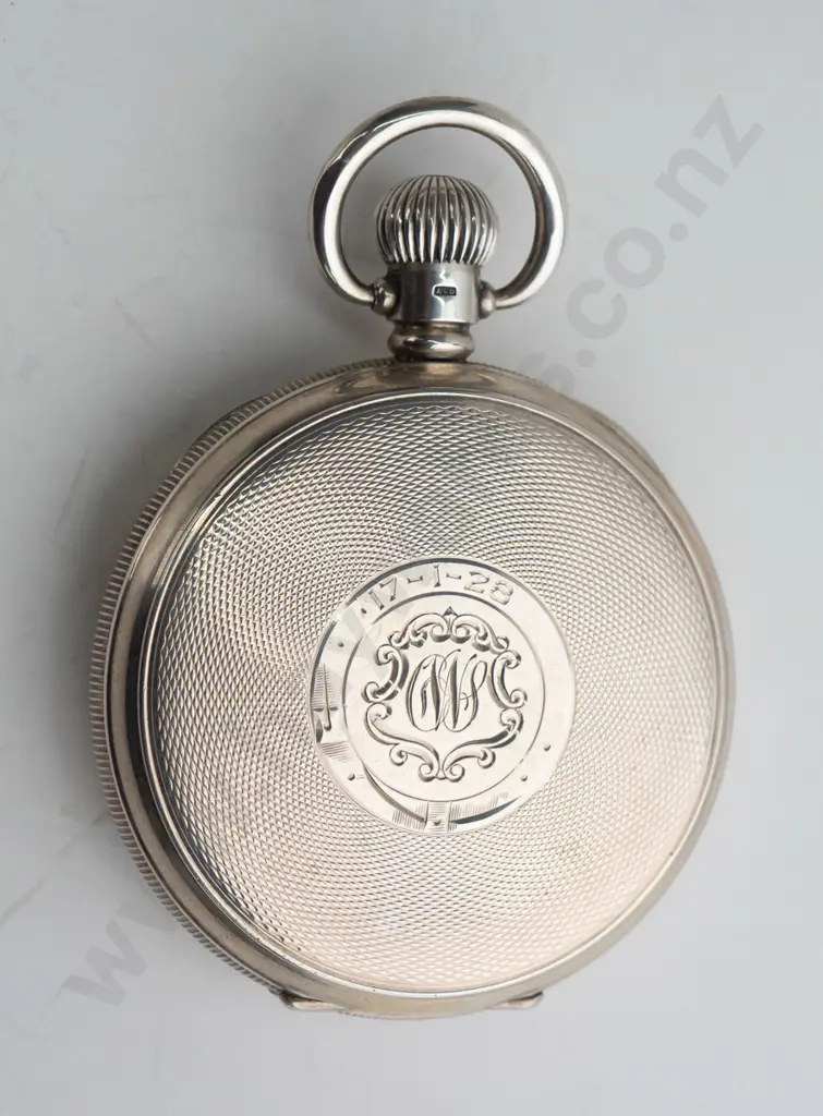 Rolex H/M Birmingham 1927 sterling silver pocket watch (Case No. 529217) Image 1++