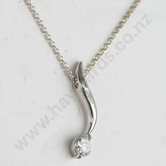 silver cz necklace chain stamped 925